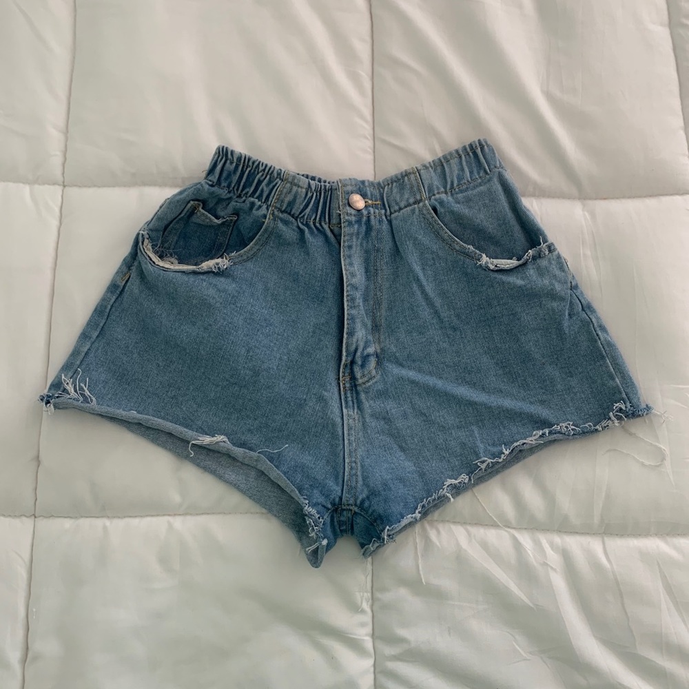 distressed mom shorts